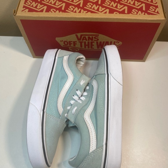🔥 VANS OFF THE WALL LIGHT BLUE LOW SKATE SHOES WOMENS SIZE 5 MENS SIZE 3.5 - Picture 7 of 12